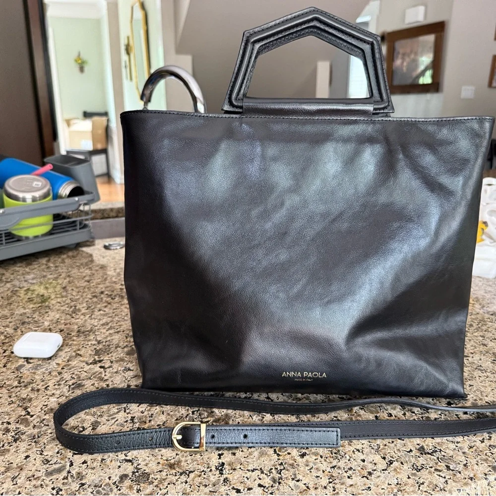 Anna Paola Bag Black Italian leather - Picture 4 of 4